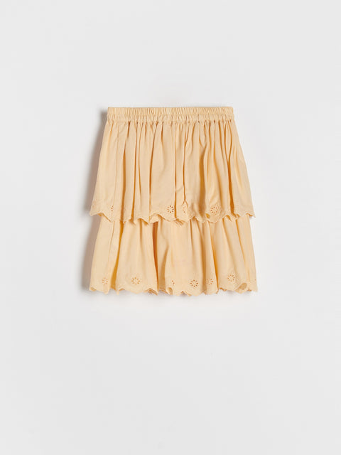 Reserved Girl's Beige Skirt With Ruffles | Reserved In Lebanon
