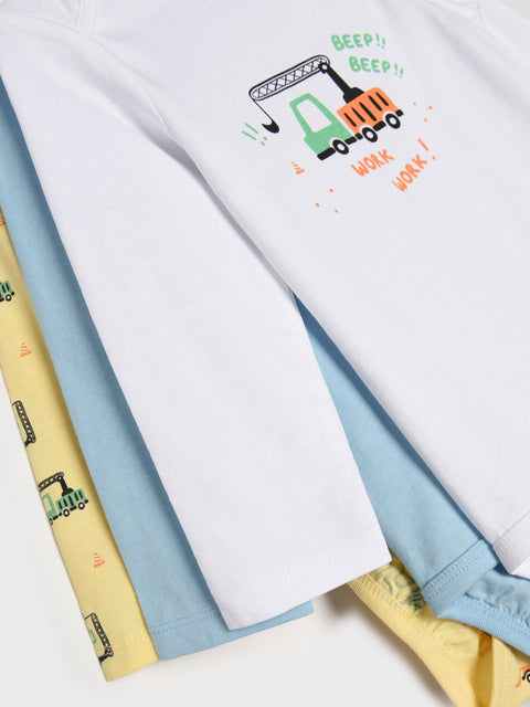 Sinsay Fox & Bunny Baby Boy's Multicolor Pack Of 3 Bodysuits | Sinsay In Lebanon