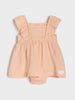 Sinsay Baby Girl's Peach Muslin Ruffle Dress Romper | Sinsay in Lebanon