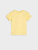 Yellow t-shirt on a light gray background