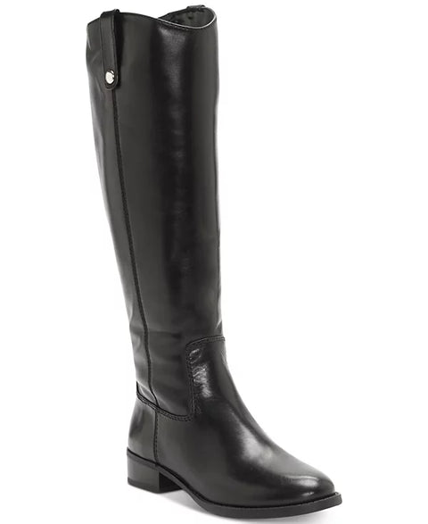 INC International Concepts Women's Black fawne Riding Leather Boots | INC International Concepts In Lebanon
