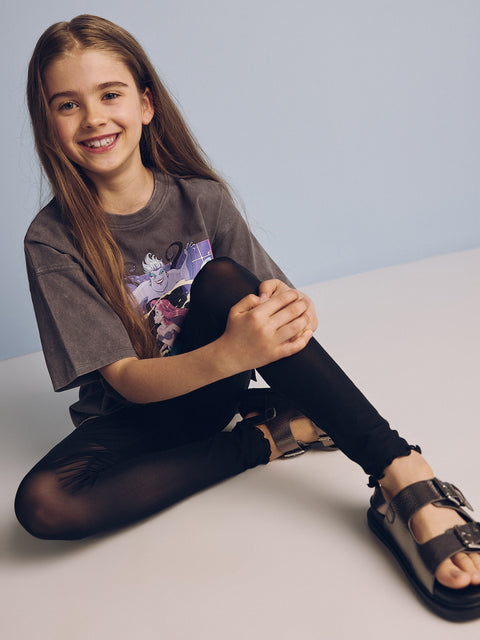 Reserved Girl's Black Mesh Legging | Reserved In Lebanon