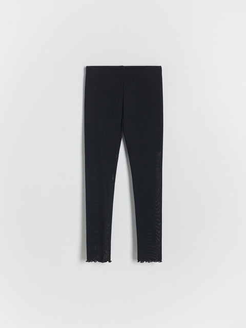 Reserved Girl's Black Mesh Legging | Reserved In Lebanon