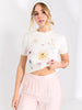 Sinsay Women's White Floral Overprint T-Shirt | Sinsay In Lebanon