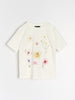 Sinsay Women's White Floral Overprint T-Shirt | Sinsay In Lebanon