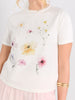 Sinsay Women's White Floral Overprint T-Shirt | Sinsay In Lebanon