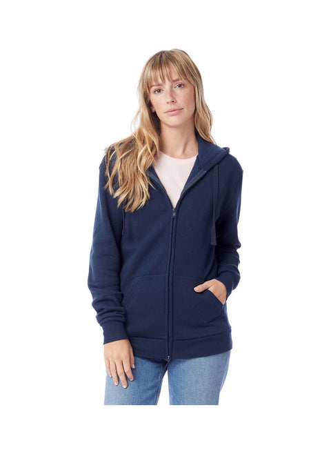 Alternative Women's Midnight Navy Eco-Cozy Fleece Hooded Jacket |Alternative In Lebanon