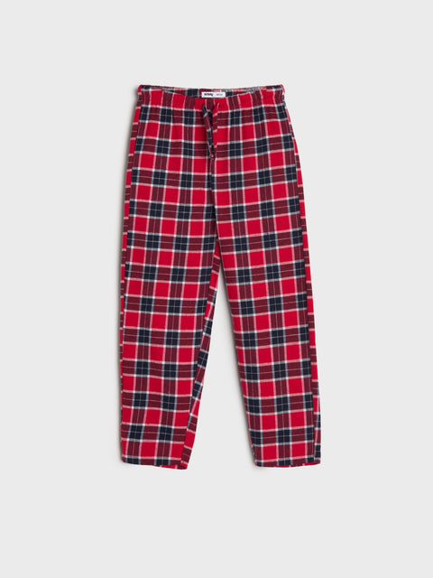 Sinsay Boy's Red & Black Checkered Bottom Pajama Set | Sinsay In Lebanon