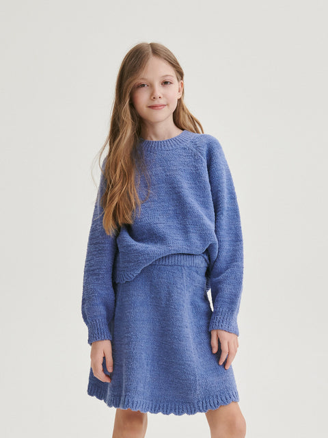 Reserved Girl's Dark Blue Knitted Skirt | Reserved In Lebanon