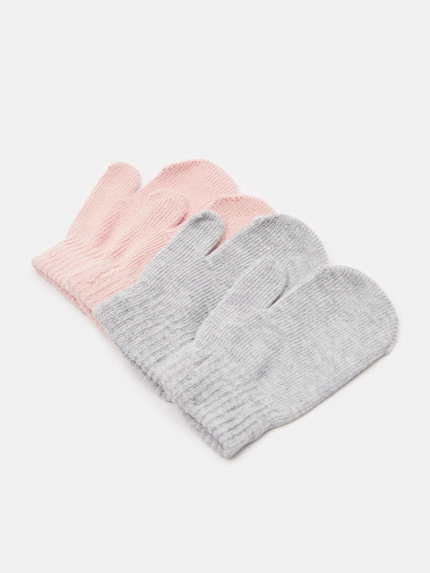 Sinsay Baby Girl's Pink/Grey Gloves 2 Pack | Sinsay In Lebanon