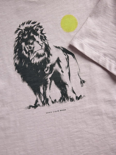 Reserved Boy's Light Purple Printed Oversized T-shirt|Reserved In Lebanon