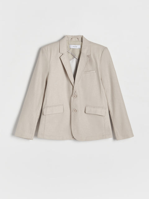 Reserved Boy's Beige Linen Blend Blazer | Reserved In Lebanon