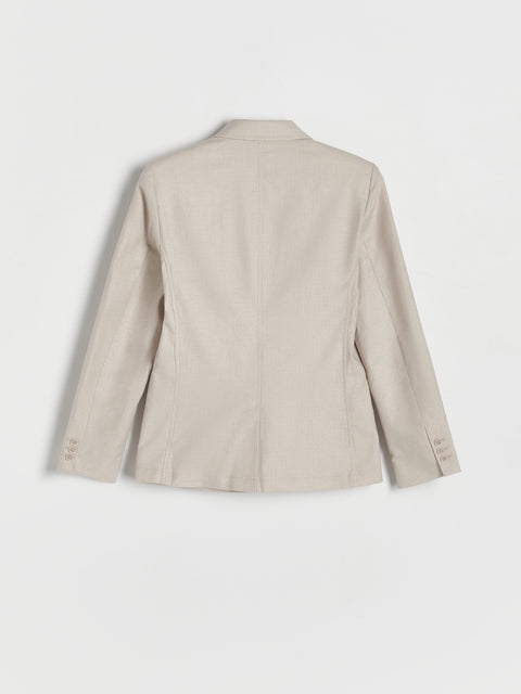 Reserved Boy's Beige Linen Blend Blazer | Reserved In Lebanon
