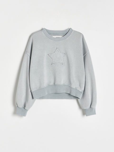 Reserved Girl's Light Grey Star Motif Sweatshirt | Reserved In Lebanon