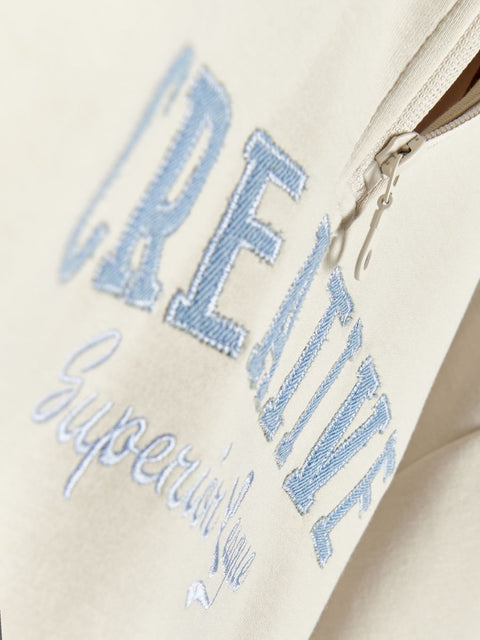 Reserved Girl's Beige & Blue 1/4 Zip Sweatshirt | Reserved In Lebanon