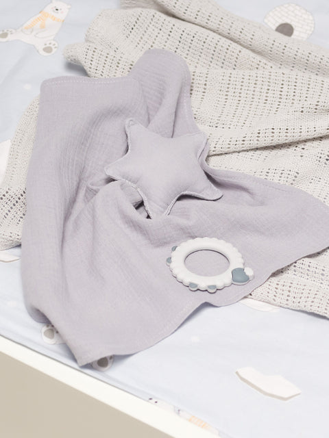 Sinsay Light Grey Star Baby Blanket | Sinsay In Lebanon