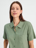 Sinsay Women's Sage Green Waffle-Textured Button-Down Lounge Shirt | Sinsay in Lebanon