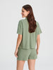 Sinsay Women's Sage Green Waffle-Textured Button-Down Lounge Shirt | Sinsay in Lebanon