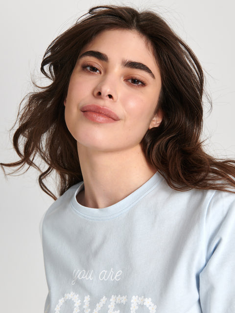 Sinsay Women's Pale Blue Two Piece Pajama Set | Sinsay In Lebanon