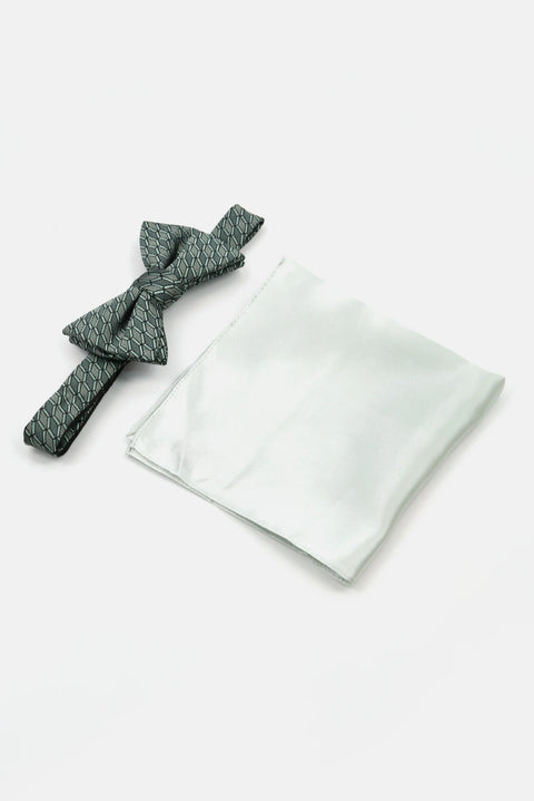 Alfani Men's Green Bow Tie & Pocket Square ABL368