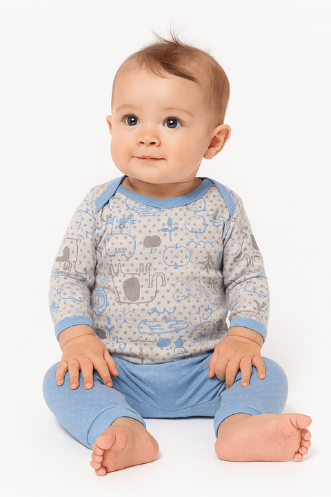 Boboli Baby Boy Blue Pajama Set | Boboli In Lebanon