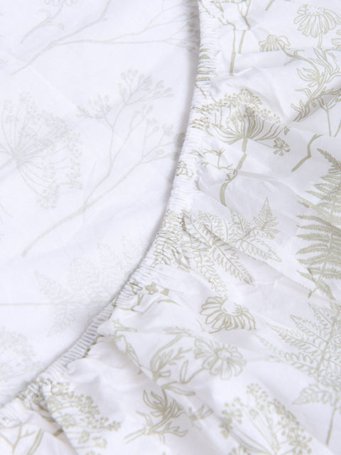 Sinsay Green Woven Fitted Bed Sheet | Sinsay In Lebanon