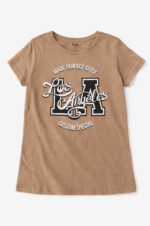 Sinsay Girl's Coffee Brown T-Shirt  | Sinsay in Lebanon