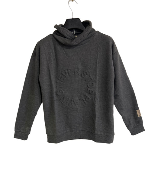 POMPdeLUX Boy's Grey Long Sleeve Sweatshirt | POMPdeLUX in Lebanon