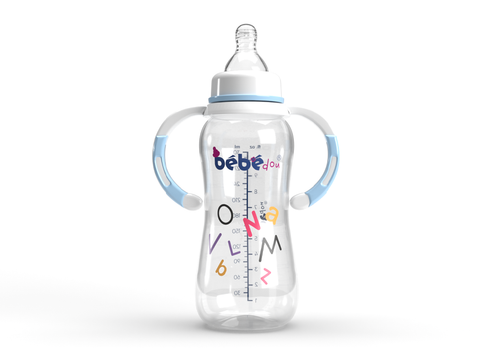 Bebedou Standard Neck Feeding Bottle (with Handles) 300ml 3m+ (BBd1133) | Bebdou In Lebanon