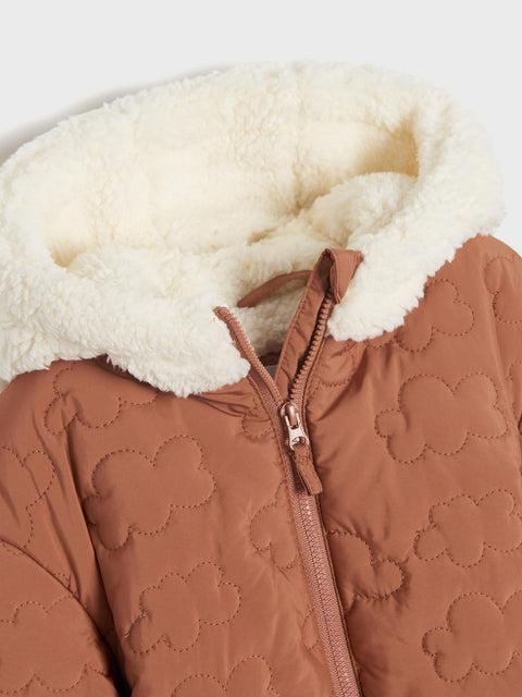 Sinsay Baby Girl's Brown Faux Fur Hooded Jacket|Sinsay In Lebanon