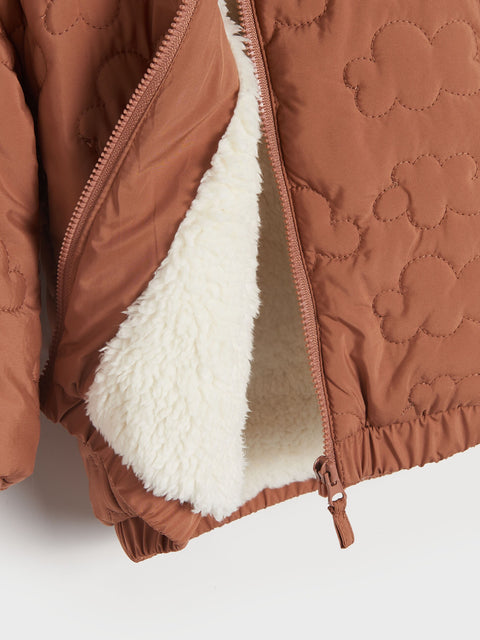 Sinsay Baby Girl's Brown Faux Fur Hooded Jacket|Sinsay In Lebanon