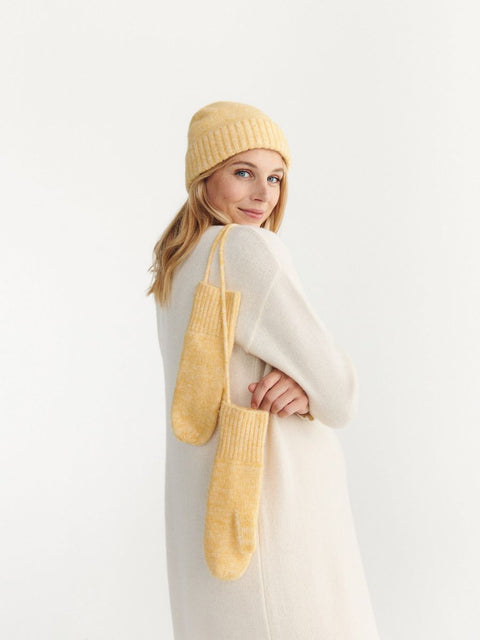 Sinsay Women's Yellow Wool Mittens |Sinsay In Lebanon