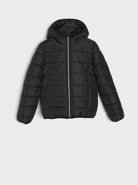 Sinsay Girl's Black Hooded Zip Up Jacket | Sinsay In Lebanon