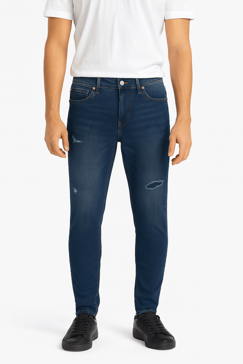 Lee Men's Dark Blue Ripped 709 Luke Slim Tapered Jeans | Lee In Lebanon