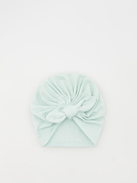 Reserved Baby Girl's Pale Turquoise Hat With Bow Detail | Reserved In Lebanon