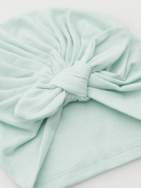Reserved Baby Girl's Pale Turquoise Hat With Bow Detail | Reserved In Lebanon