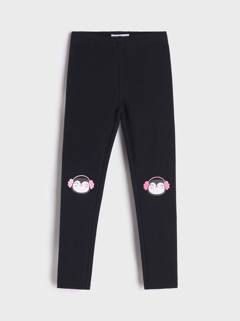 Sinsay Baby Girl's Black Leggings With knees print | Sinsay In Lebanon