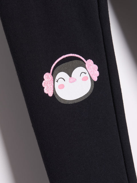 Sinsay Baby Girl's Black Leggings With knees print | Sinsay In Lebanon