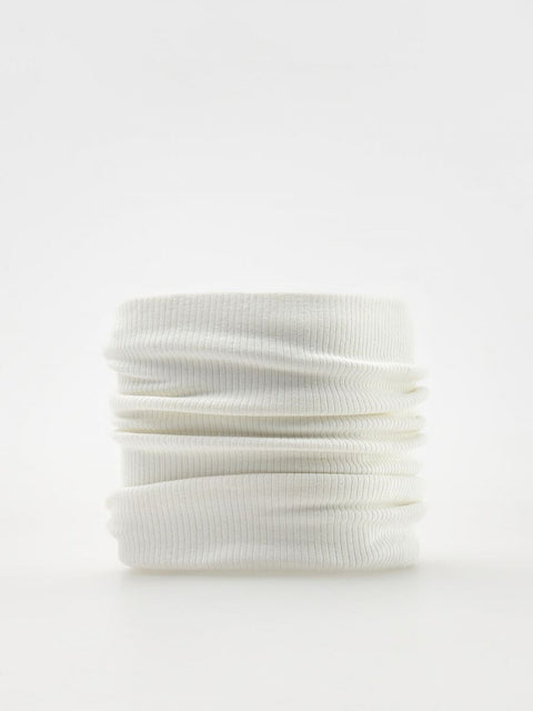 Reserved Girl's White Rib Knit Snood |Reserved In Lebanon