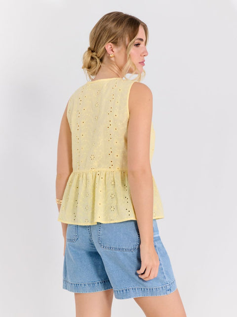 Sinsay Women's Yellow Sleeveless Blouse With Ties | Sinsay In Lebanon