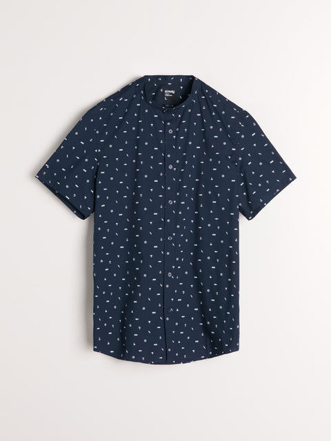 Sinsay Men's Navy with a stand-up collar Shirts   | Sinsay in Lebanon