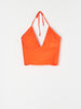 Sinsay Women's Orange Crop Top With Tie Detail | Sinsay In Lebanon