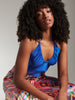 Sinsay Women's Royal Blue Crop Top With Tie Detail | Sinsay In Lebanon