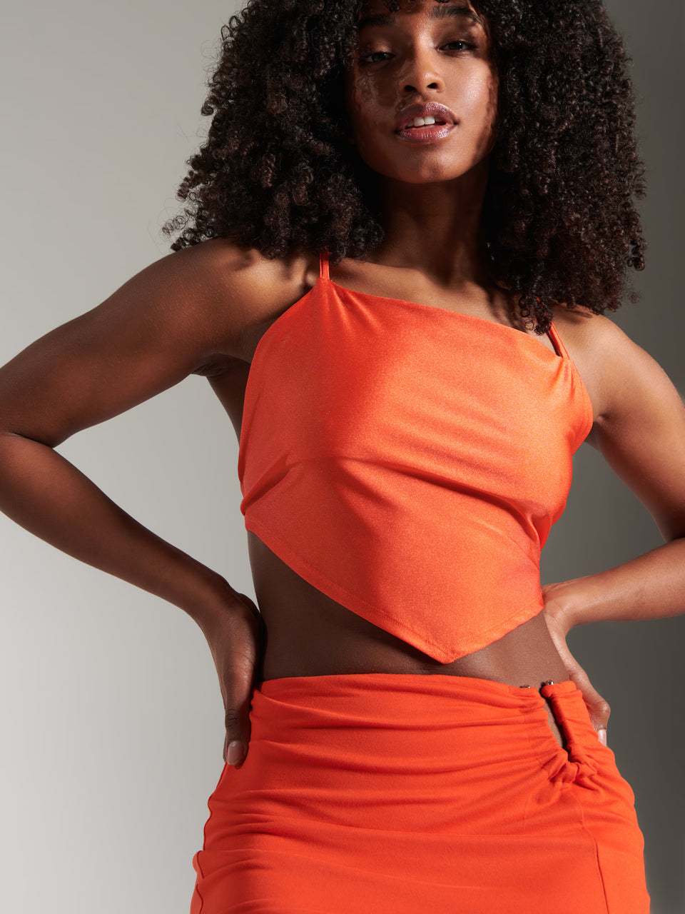 Sinsay Women's Orange Open Back Crop Top | Sinsay In Lebanon