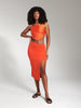 Sinsay Women's Orange Open Back Crop Top | Sinsay In Lebanon