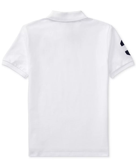 Polo Ralph Lauren Boy's White Pony Cotton Mesh Short-Sleeve Polo Shirt | Polo Ralph Lauren In Lebanon