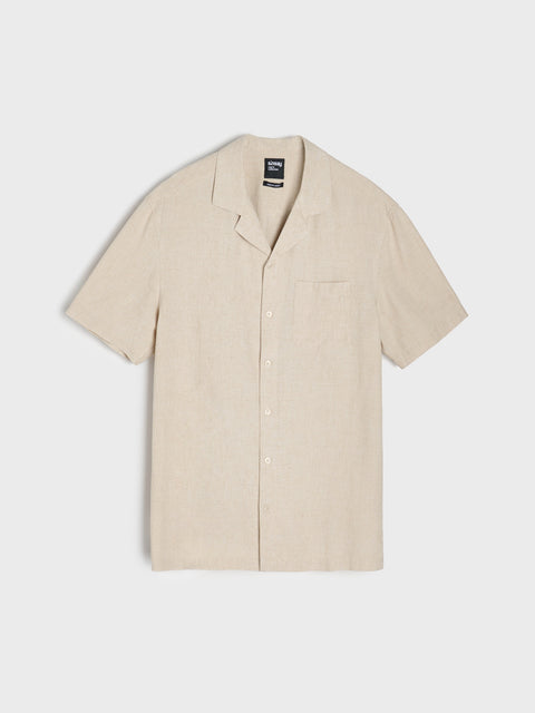 Sinsay Men's Beige Linen Blend Shirt | Sinsay In Lebanon
