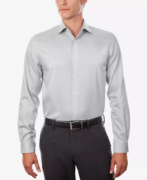 Michael Kors Men's Gray Regular Fit Comfort Stretch Dress Shirt | Michael Kors in Lebanon
