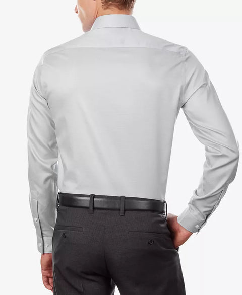 Michael Kors Men's Gray Frost Regular Fit Comfort Stretch Dress Shirt | Michael Kors In Lebanon
