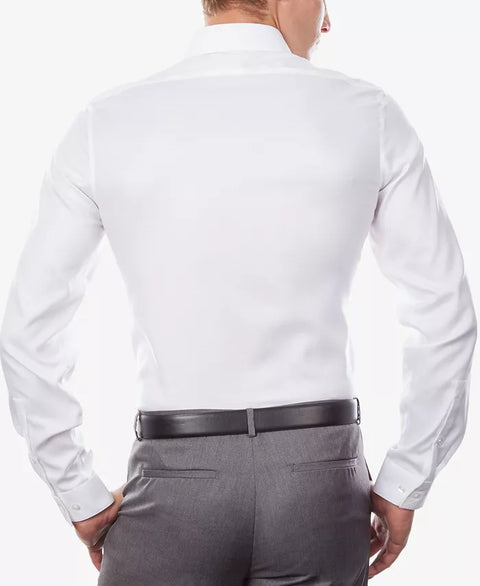 Calvin Klein Men's White Steel+ Slim-Fit Non-Iron Stretch Performance Dress Shirt | Calvin Klein In Lebanon